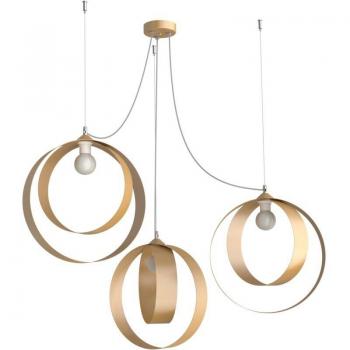 LUMICOM SHELL Sospensione 42W E27 ×3 Metallo Bianco Opaco D.40