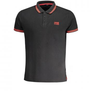 Cavalli Class Herren Polo mit Stickerei in Schwarz
