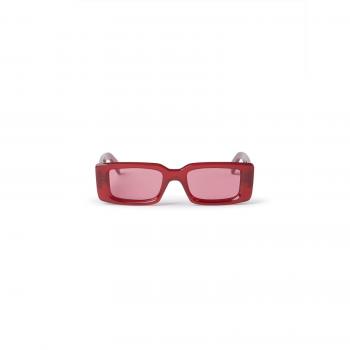 Off-White Unisex ORES127 Arthur 2828 Burgundy Sunglasses, Acetate, Red, Squared