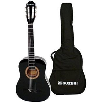 Suzuki Guitare classique 1/2 noire avec housse Brillante Noire