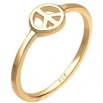 Elli 925 Sterling Silber Ring mit Friedenssymbol