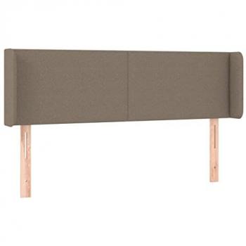 Cabecero con LED de tela gris taupe 147x16x78/88 cm Vidaxl