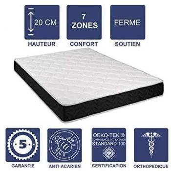 Matelas 120x200 x 20 cm Aertech+ 35 Kg/m3