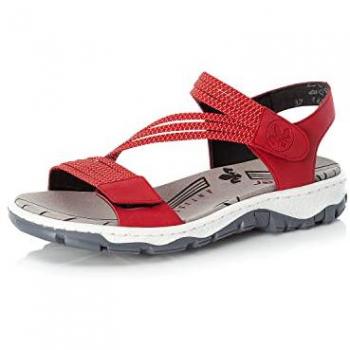 Rieker Damen Sommerschuhe rot 42