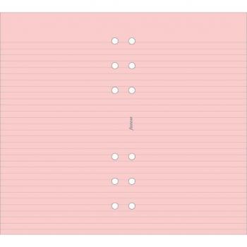 Filofax 30 Sheets Ruled Refill for Personal Size Pink