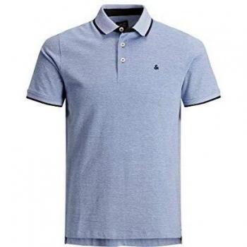 Jack & Jones Polo Jjepaulos SS Noos, Bleu (Détail Cobalt Brillant : Coupe Slim), XL Homme