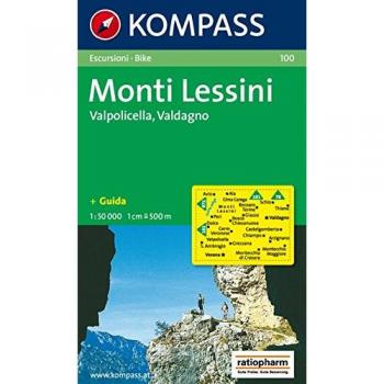 Monti Lessini, Valpolicella, Valdegna, Gruppo della Carega, Recoaro Terme: Escursion / bike. 1:50.000