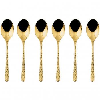 Sambonet Venezia 6 Mokkalöffel Edelstahl/PVD Gold Set