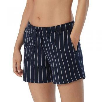 Schiesser Pyjama-Shorts mit Allover-Muster in Marine, Größe 34