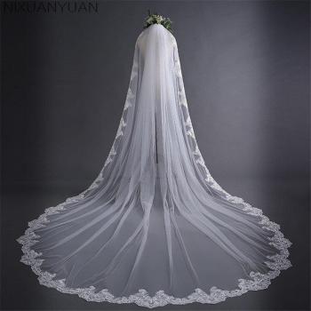 Peigne et Voile de Mariée Longue Dentelle