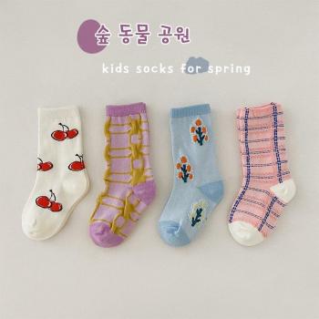 Chaussettes pour bébé fille, 4 paires, coton doux