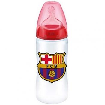 Nuk Biberón FC Barcelona Tetina de Silicona 300 ml, 6-18 Meses