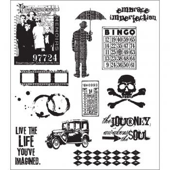 Tim Holtz 7 x 8.5-inch Mini Muse Cling Stamps