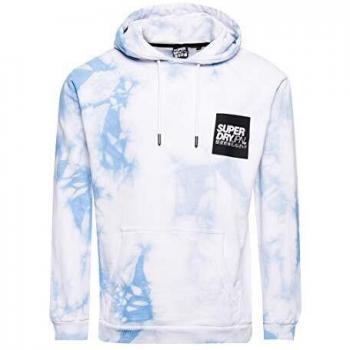 Superdry JPN Tie Dye Hooded Crewneck Sweatshirt in China Blue P74 for Women