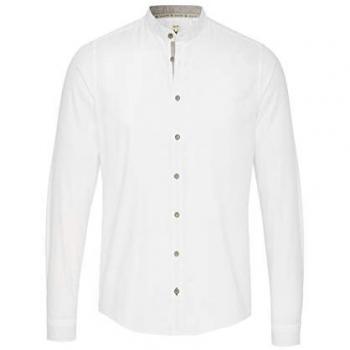 Weißes Slim Fit Trachtenhemd für Herren