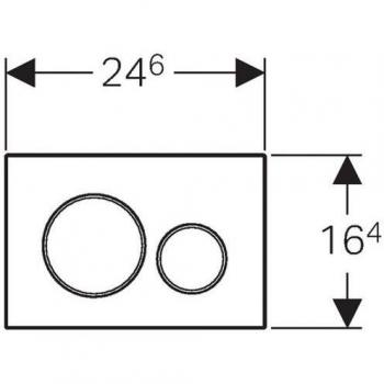 Geberit Sigma20 Betätigungsplatte für 2-Mengen-Spülung 115882KJ1