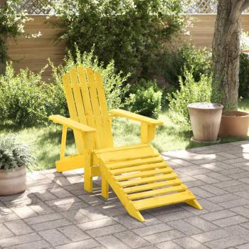 Adirondack Chair in Yellow with Fir Wood Ottoman