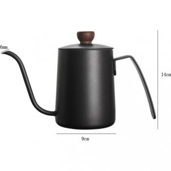 Poinçon manuel en acier inox 600 ml – support à café avec couvercle col de cygne