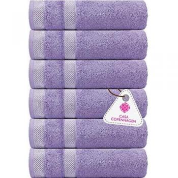Maison Elegance – Pack 6 Serviettes de Toilette Rose Violette