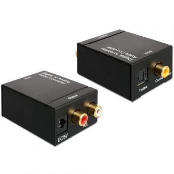 Delock Audio-Digital-Analog-Wandler (Digital -> Analog), Audio Adapter, Schwarz
