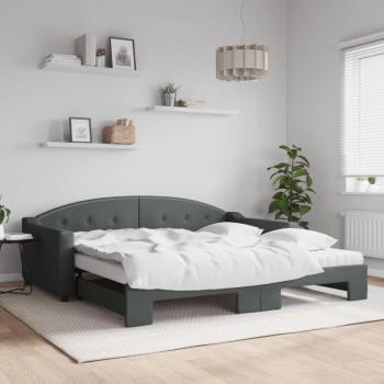 Sofá cama nido de tela gris oscuro