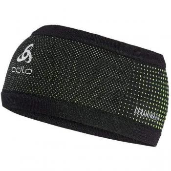 Odlo Velocity Ceramiwarm Banda para la cabeza Hombre, Negro-Seguridad Amarillo, Talla única
