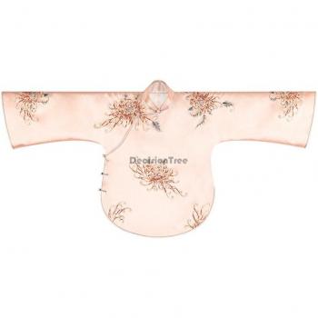 Vestido de Gasa Hanfu Cuello Redondo Para Uso Diario