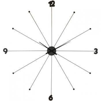 Orologio da Parete KARE Umbrella Nero Metallizzato Ø100cm, Batteria Non Inclusa