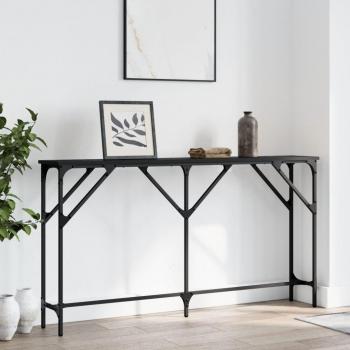 Table Console 140x23x75 cm Noir en Bois d'Ingénierie