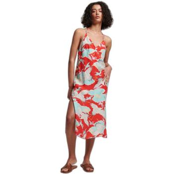 Vestito Midi Superdry Vintage Halter Slip Tsuru Rosso XL