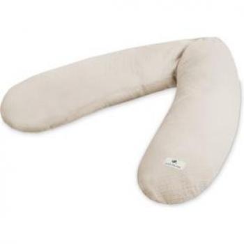Coussin d'allaitement sable en mousseline