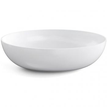 Lavabo ovale da appoggio in ceramica 49x34,5 cm bianco lucido