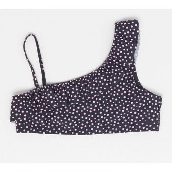 Top Bikini Asimmetrico Nero