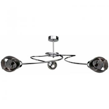 Zahra 3‑Spot Semi‑Flush Ceiling Lamp (67 cm) – Silver, E27