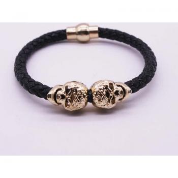 D &Ampere; D Punk Style Lederarmband mit geflochtenem Design