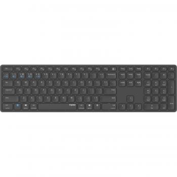 Teclado Rapoo E9800M, Inalámbrico, Conexión Dual, Diseño Ultrafino, Color Gris