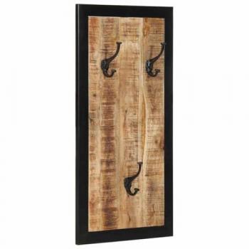 Supporto per Abbigliamento 40×2×80 cm in Legno Grezzo di Mango