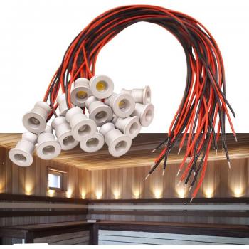 20pc Small 12V LED Spotlights for Walkways and Cabinets