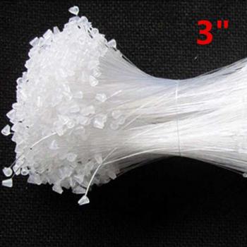 3 White Garment Price Tag Barbs with Snap Lock
