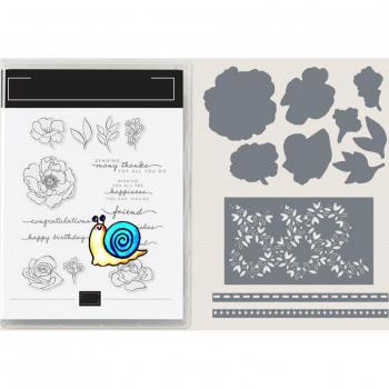 2022 July to December Plant Rose Flower Pattern Stamps and Dies