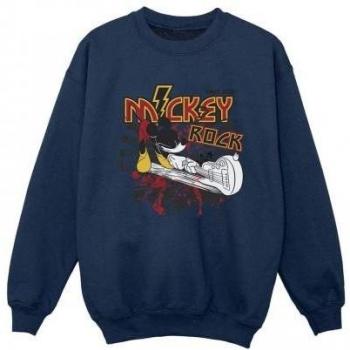 Rock‑Gitarre‑Sweatshirt mit Mickey Mouse – schwarz, 9–11 Jahre