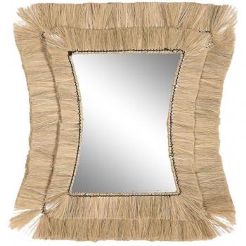 Oglinda decorativa DKD Home Decor 62 x 4 x 70 cm in vetro con cornice in juta