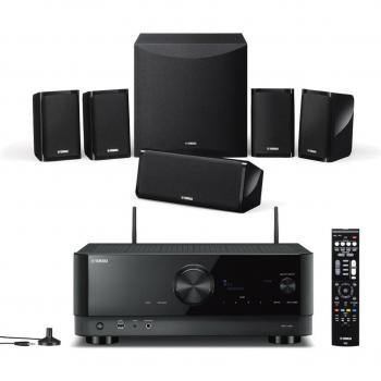 Kit audio haute fidélité Yamaha YHT‑441 RX‑V4A + enceintes 5.1 NS‑P41