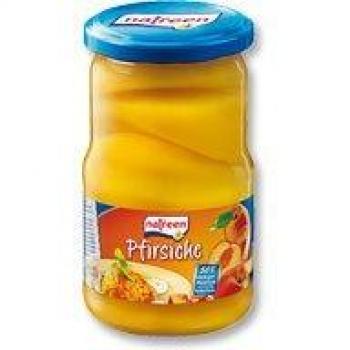 Natreen Bio-Pfirsiche in Saft, halbiert, 370ml
