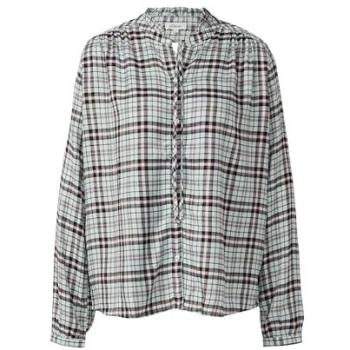 Icy Aqua Check Bluse von s.Oliver