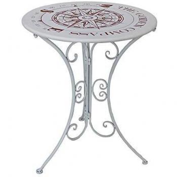 Garden Pleasure Gartentisch Tisch, Metall, Weiß