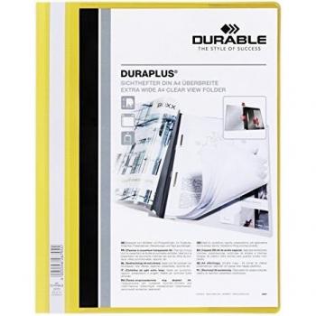 Durable 2579 Yellow Duraplus Project Folder Document Report File 25 Pack A4+