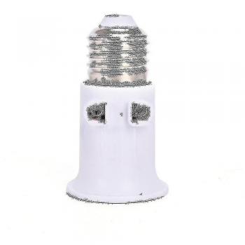 PBT Adaptateur lampadaire ignifuge E27, support base, prise EU, couleur blanc