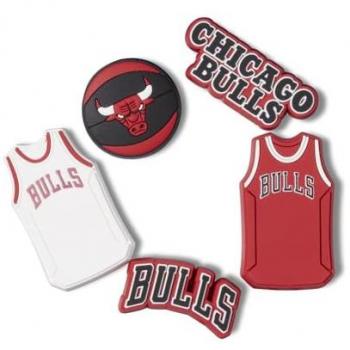 Jibbitz Crocs NBA Chicago Bulls Rouge (Coffret de 5)