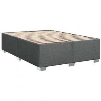 Lit plateforme gris foncé 160x200 cm tissu